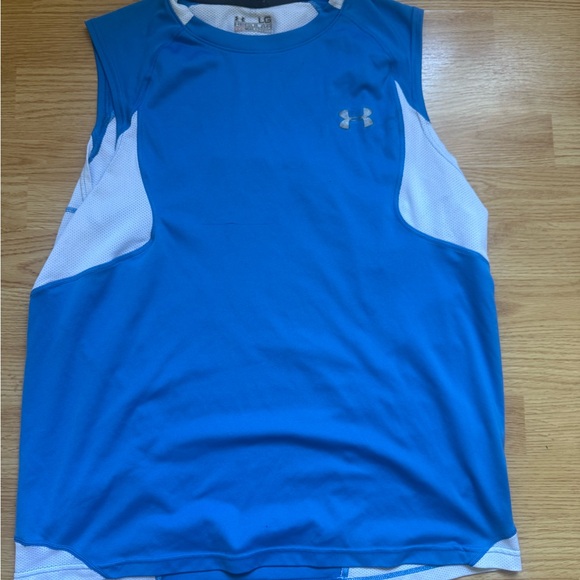 Under Armour Blue and White Men's Tank Top - Picture 1 of 3